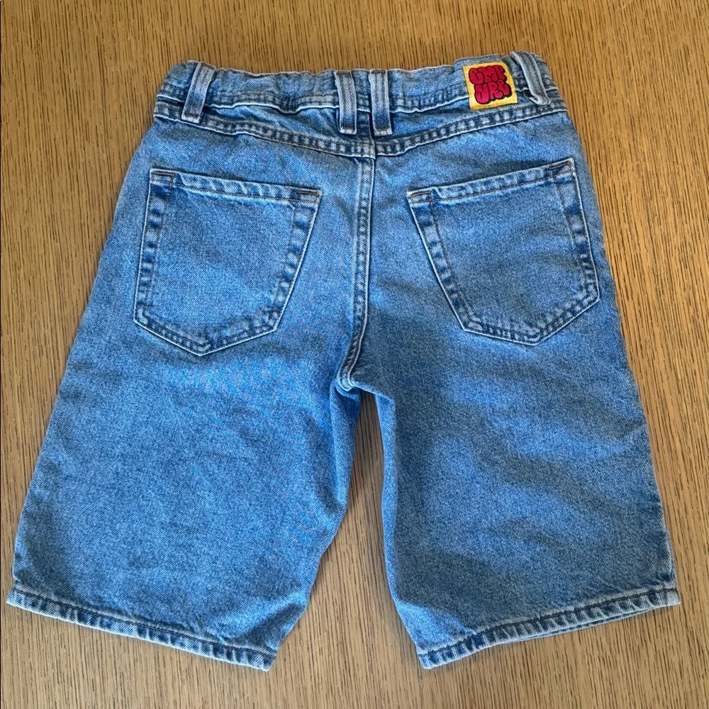 Empyre Kids Loose Fit Blue Denim Skate Shorts Size 25 - Picture 3 of 6
